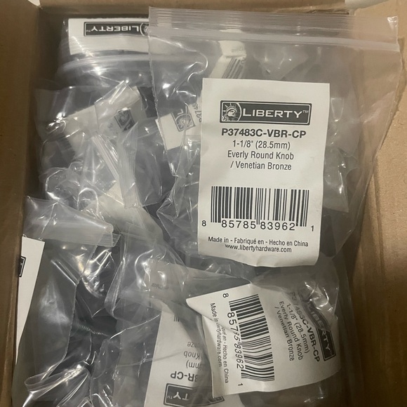 Set of 12 1-1/8" EVERLY Round Drawer Knobs Venetian Bronze P37483C-VBR-CP NEW - Picture 3 of 5